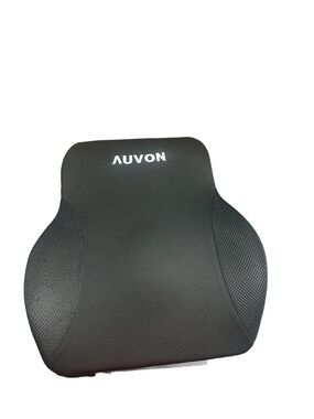 AUVON Lumbar Support Cushion Back Pillow Adjustable Straps Black